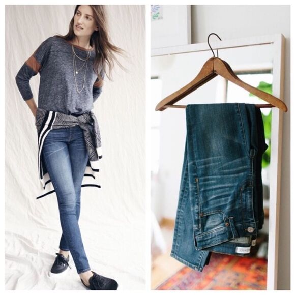 Madewell Denim - Madewell High Riser Atlantic Wash Skinny Jeans, Size 30